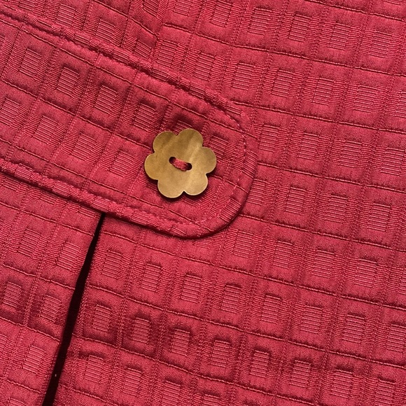 NWT Modcloth So Sixties Scarlet Princess Line Textured Pleated Sleeveless - Picture 3 of 7